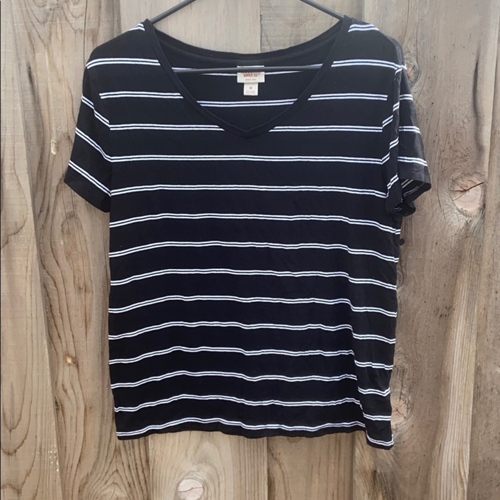 Black and white stripped shirt